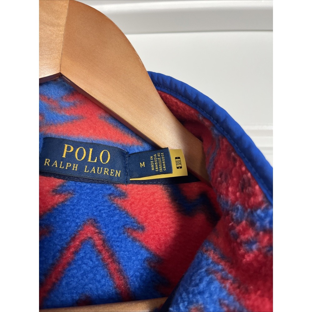 Polo Ralph Lauren Men Colorful Aztec Southwestern Beacon Fleece Sweatshirt M - Picture 9 of 16